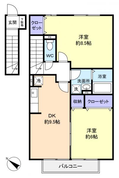 【サンモールの間取り】