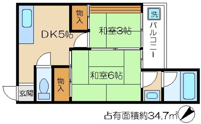 【ロイヤルマンション下鴨の間取り】