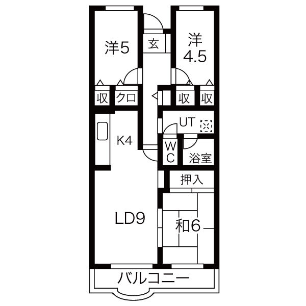 札幌市中央区南十三条西のマンションの間取り