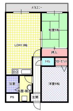 【ネストクレールの間取り】