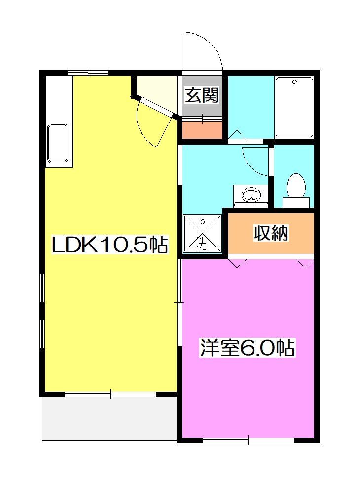 清瀬市上清戸のアパートの間取り