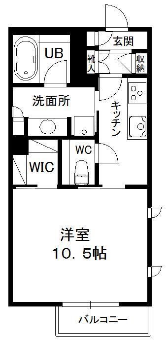 盛岡市下太田下川原築6年の間取り