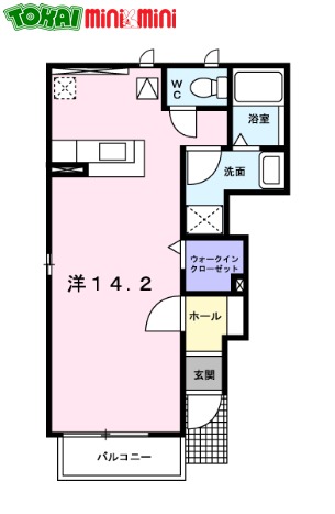 松阪市豊原町のアパートの間取り