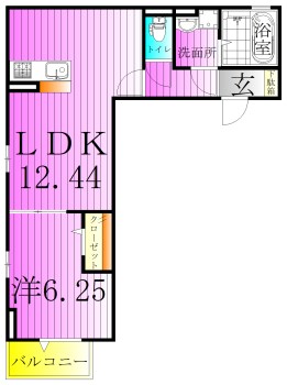 足立区本木南町のアパートの間取り