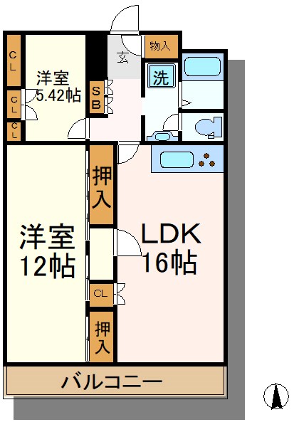 五反野住宅の間取り