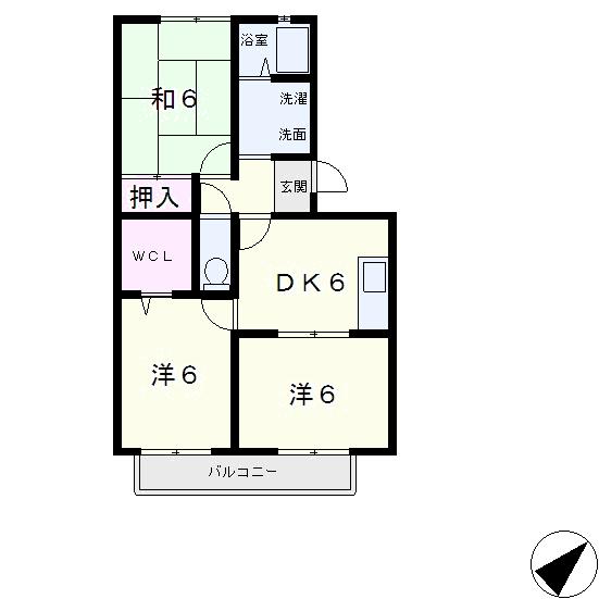 守山市播磨田町のアパートの間取り