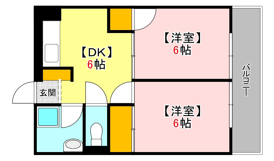 広島市東区光町のマンションの間取り