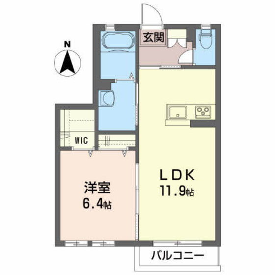 郡山市御前南のアパートの間取り