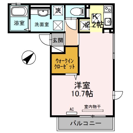 高砂市阿弥陀のアパートの間取り