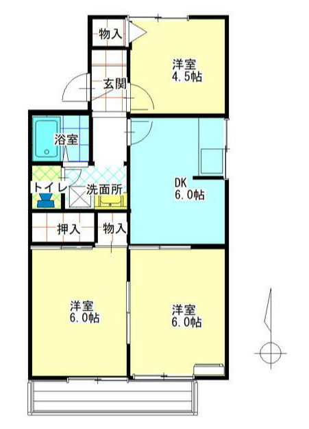 小牧市間々本町のアパートの間取り