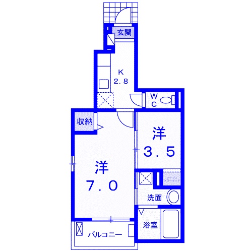 さいたま市北区本郷町のアパートの間取り