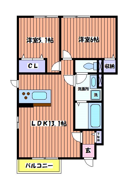 メゾンソレイユの間取り