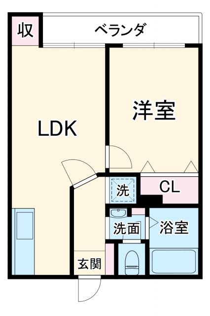 【名古屋市中村区草薙町のマンションの間取り】