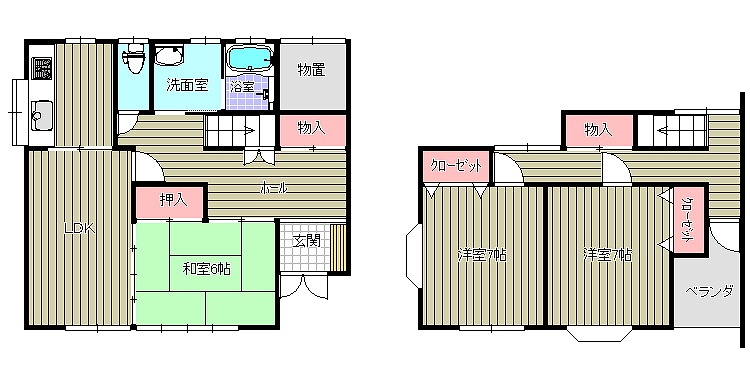 【下安町貸家の間取り】