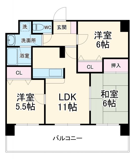 デリード枚岡グリーンビューの間取り