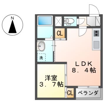 プライムパークス名駅西の間取り