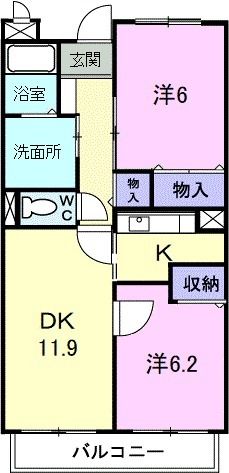 サニーヒル仙台南の間取り