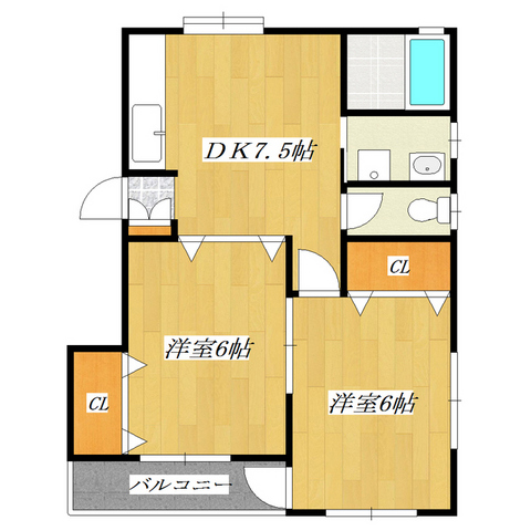 市川市鬼越のアパートの間取り