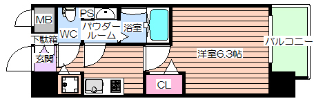 プレサンス梅田東ディアロの間取り