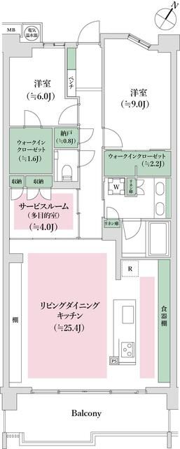 ザ・パークハウス新浦安マリンヴィラ　ベイプラザの間取り