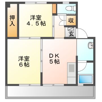 ビレッジハウス棚田山2号棟の間取り