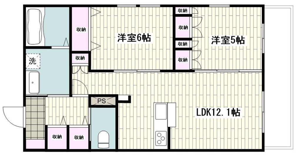 横浜市戸塚区原宿のマンションの間取り