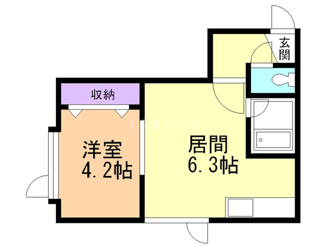 札幌市南区澄川二条のアパートの間取り