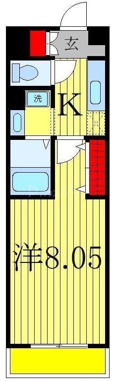 松戸市八ケ崎のマンションの間取り