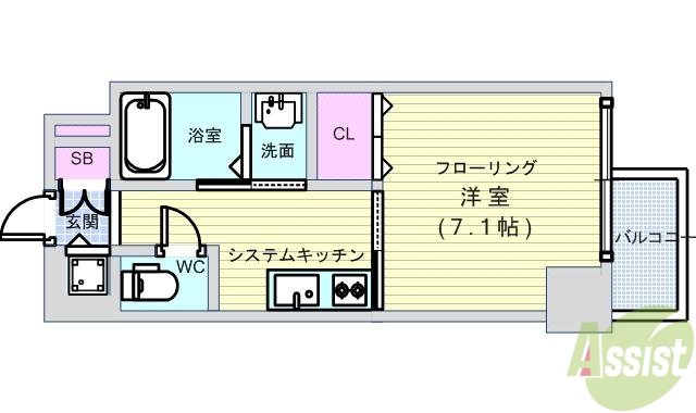 アール大阪グランデの間取り