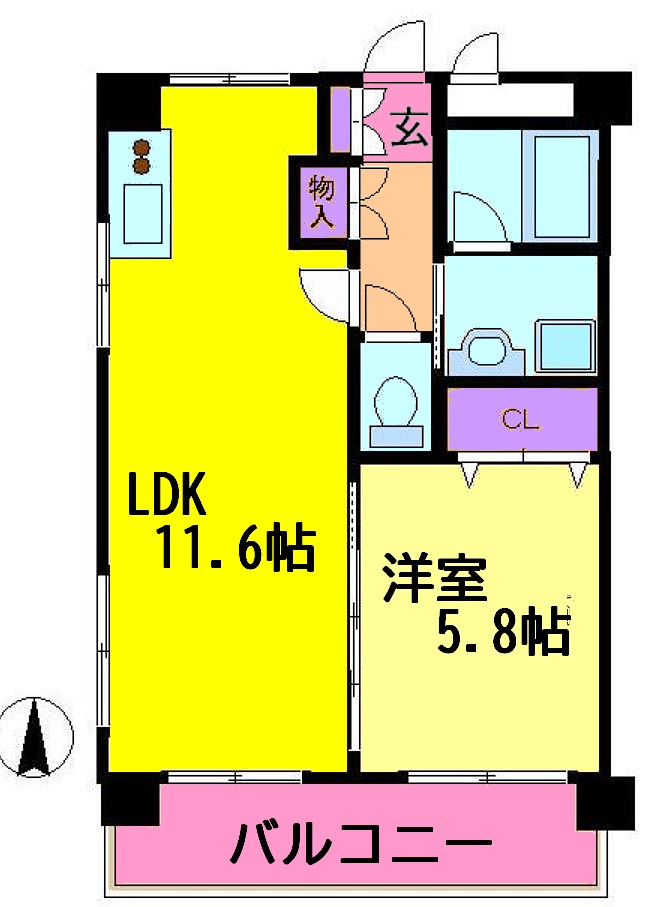 横浜市青葉区あざみ野のマンションの間取り