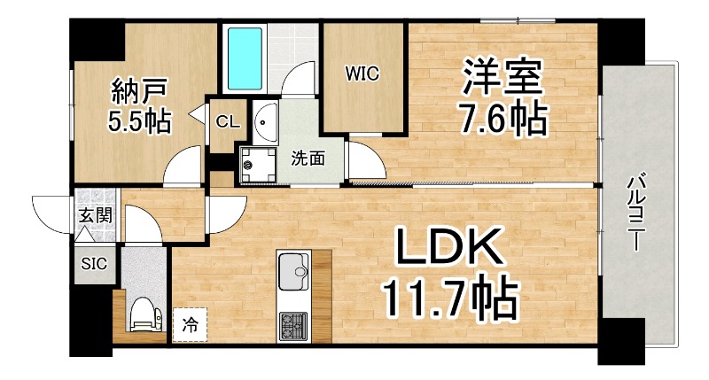 ラフィネール大阪十三の間取り