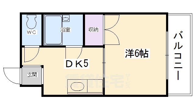 京都市右京区西院三蔵町のマンションの間取り