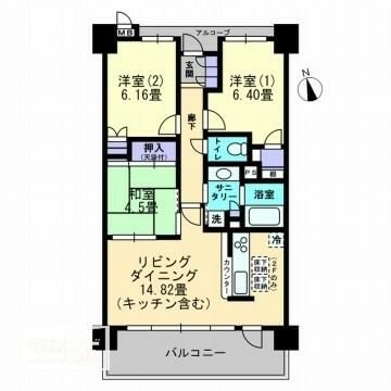 アルファステイツ伏石サンフラワー通りの間取り