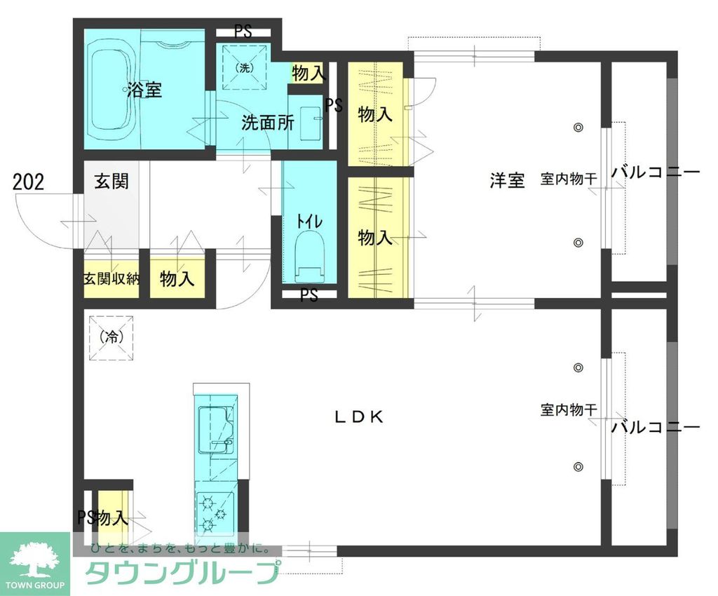 小平市仲町のマンションの間取り