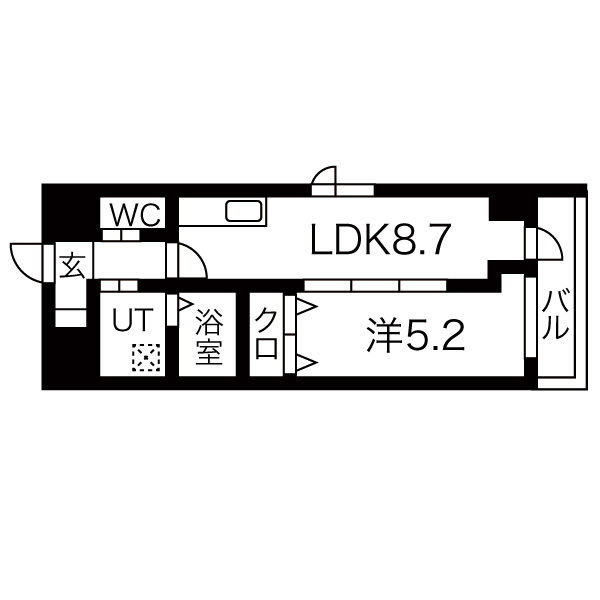 名古屋市中川区高畑のマンションの間取り