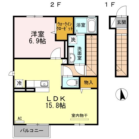 ベルク　B棟の間取り