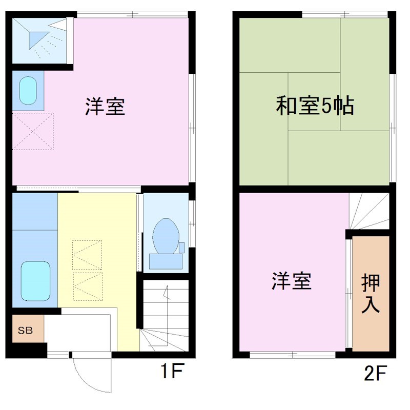 神奈川県横浜市中区山元町２（一戸建）の賃貸物件の間取り