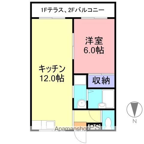 ＪＲ山陰本線 米子駅 バス乗車時間：14分 最寄りバス停で下車 徒歩7分 2階建 築29年の間取り写真
