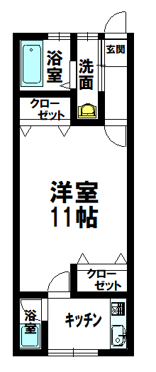 宮崎県日南市下方字堤内552サカモトコーポの間取り