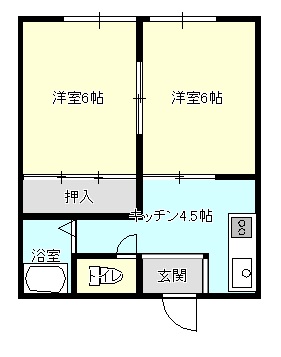 コーポしんの間取り