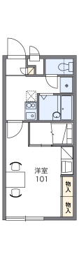 レオパレスうえのの間取り