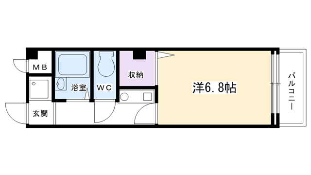 西宮市池田町のマンションの間取り