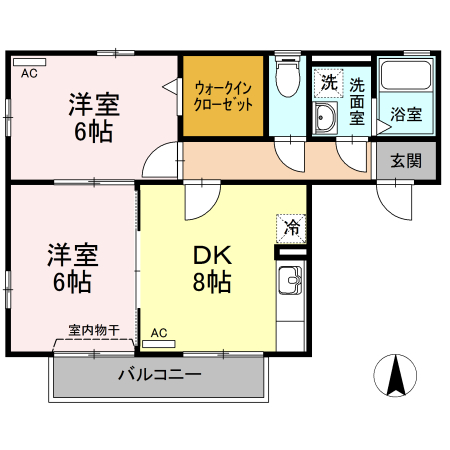 クレール・ヴィラージュ Ｂ棟の間取り