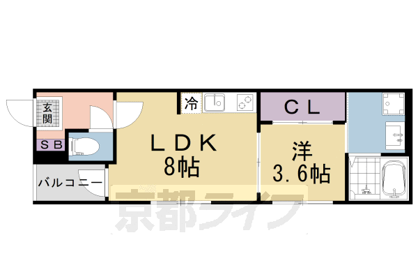 【ハーモニーテラス醍醐御霊ヶ下町の間取り】