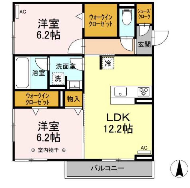 【浜松市中央区佐藤のアパートの間取り】