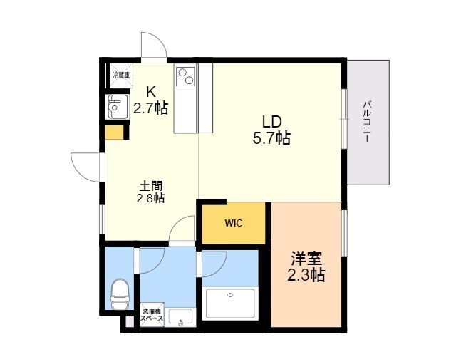 デュオフラッツ西新ＷＥＳＴの間取り