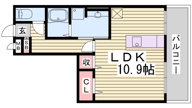 【セジュール町坪の間取り】