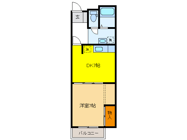 岐阜市長森本町のアパートの間取り