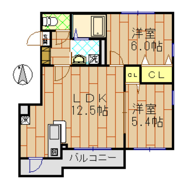 BrioTeracce仙台落合Bの間取り