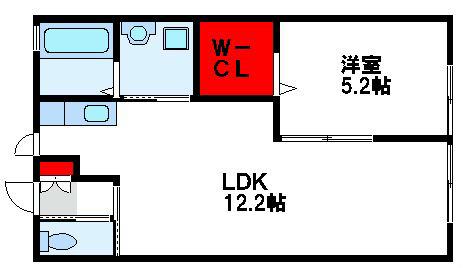 遠賀郡水巻町杁のアパートの間取り